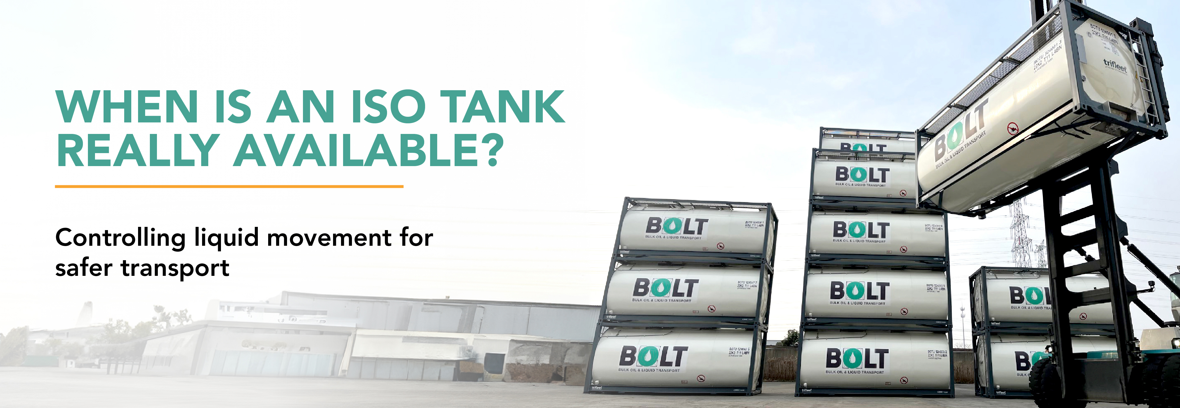 ISO tank fleet showing different stages of availability, positioning and global transportation